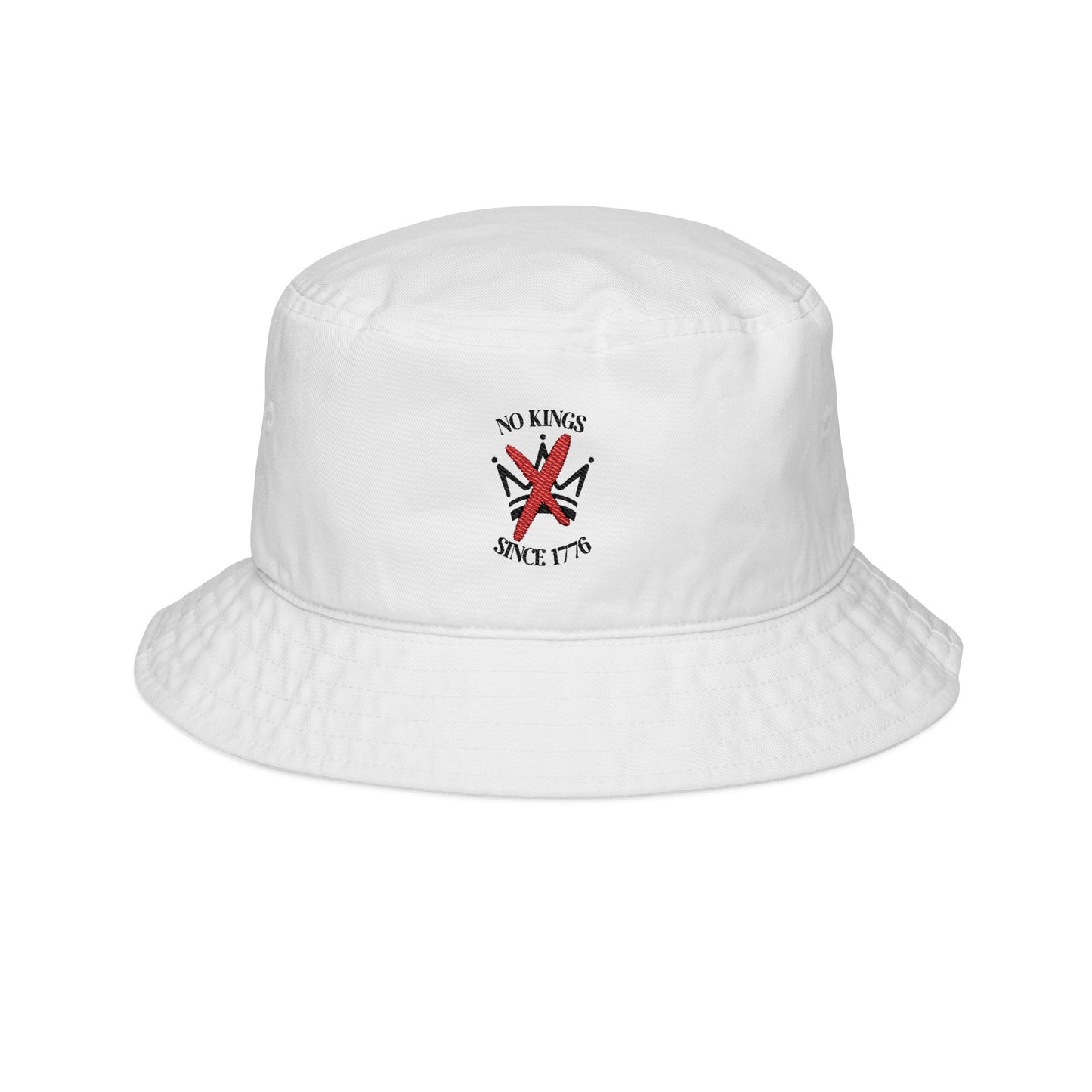 NO KINGS Embroidered Bucket Hat