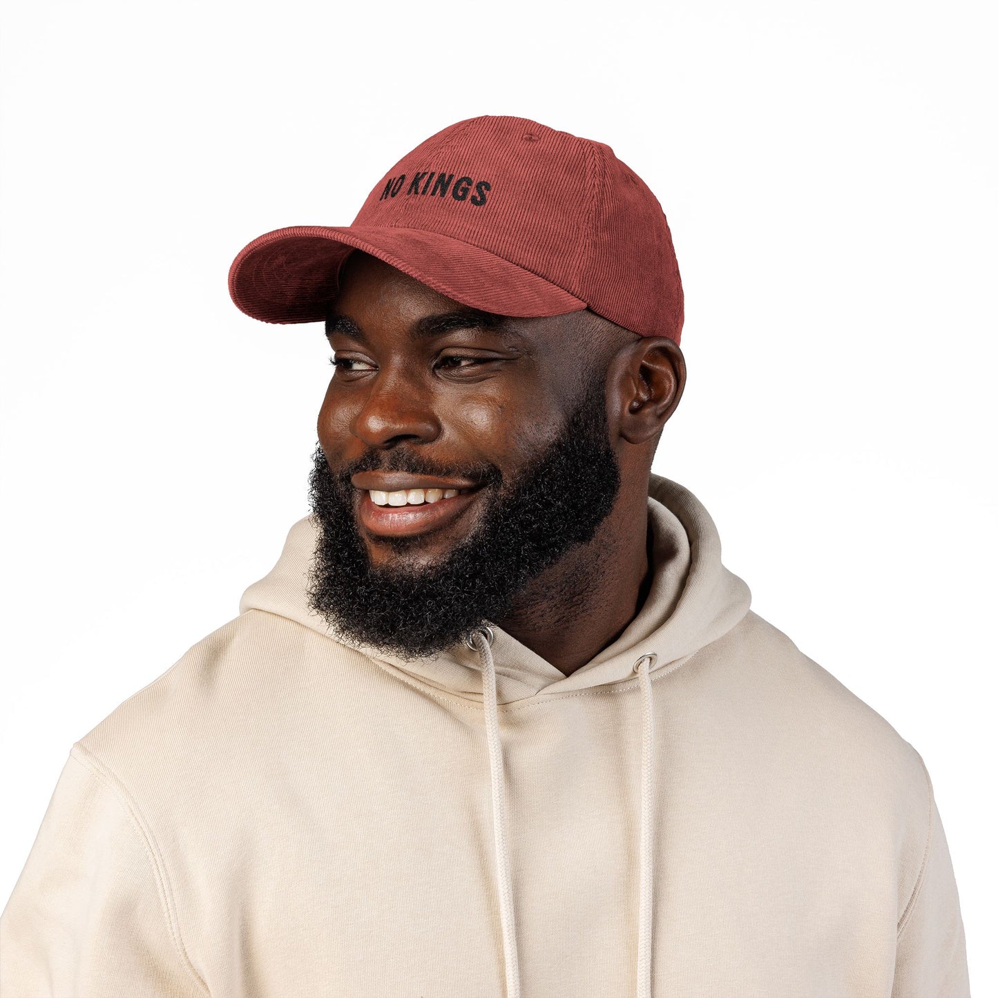 NO KINGS Embroidered Corduroy Cap