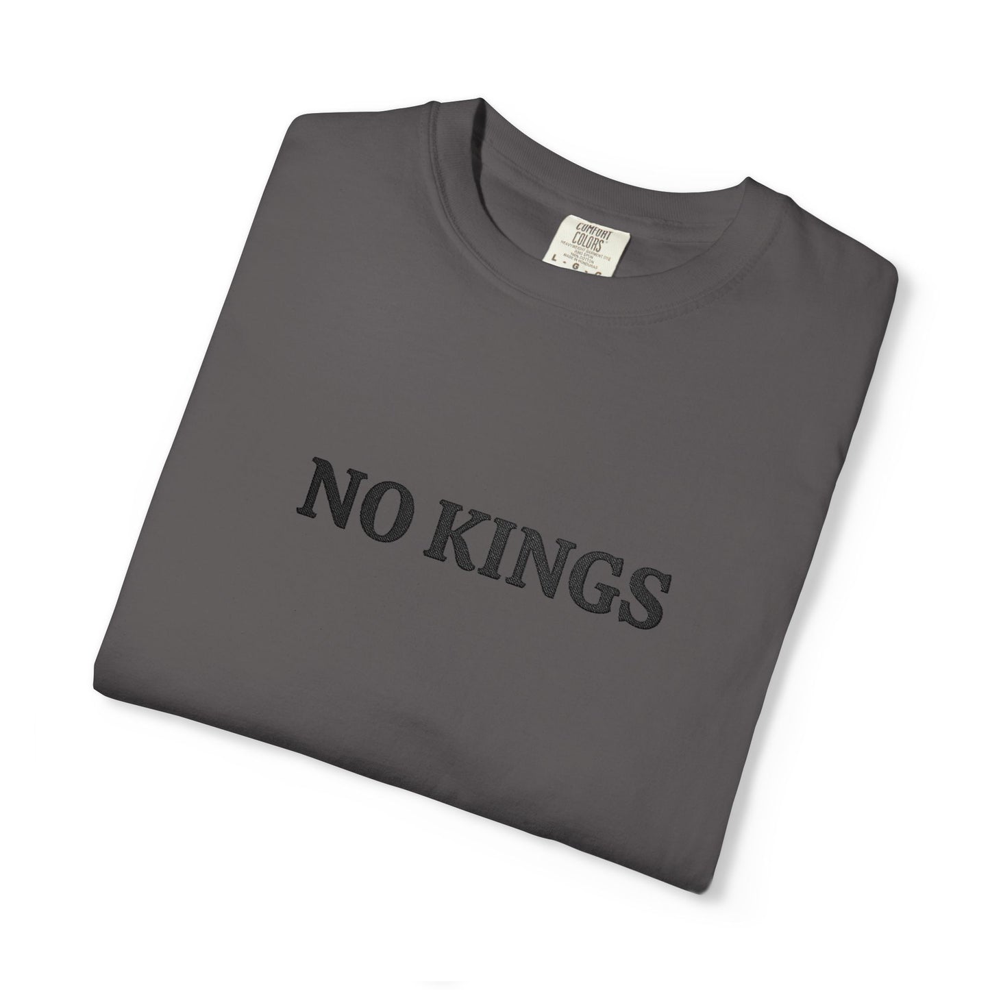 "No Kings" Embroidered Tee