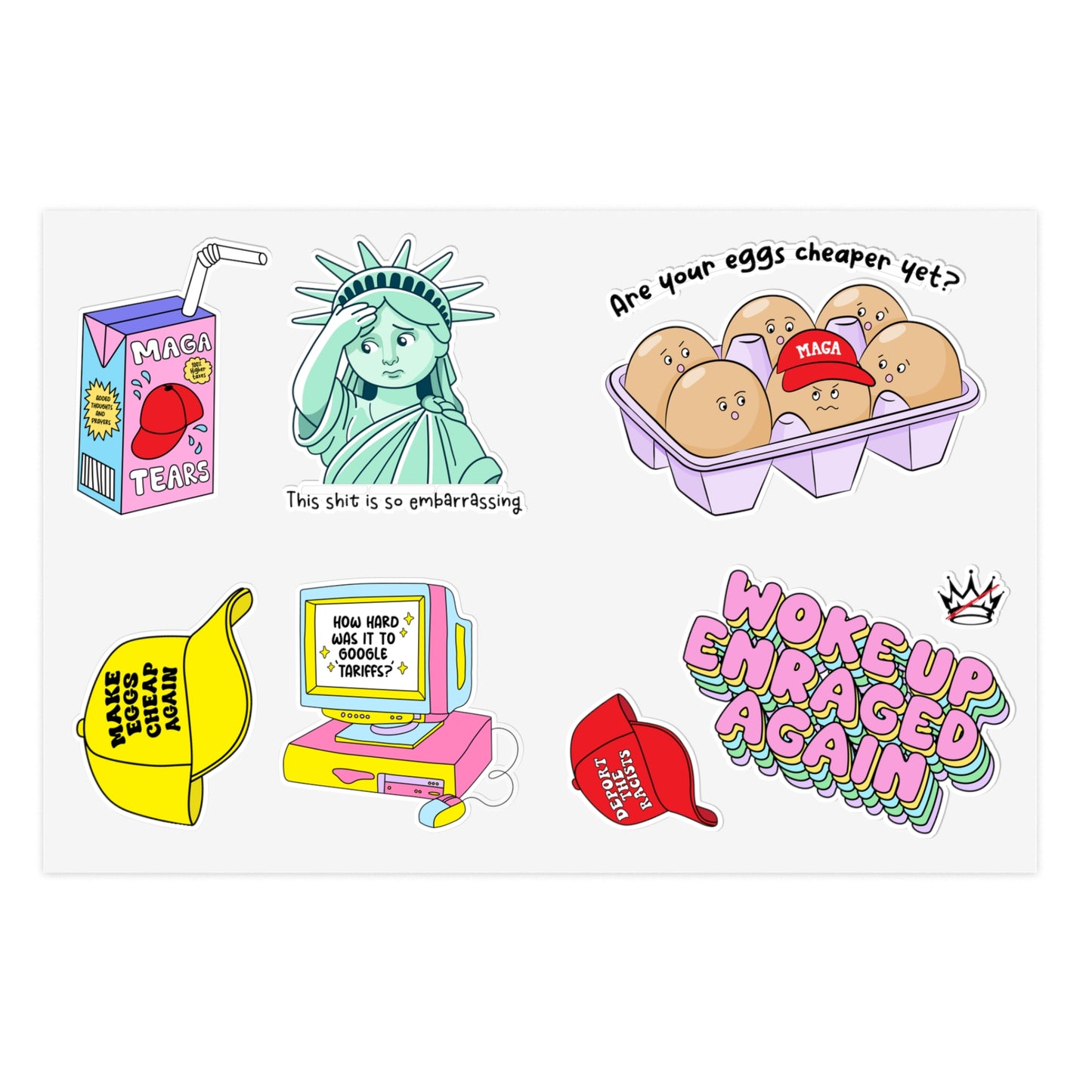 Anti MAGA Sticker Sheet